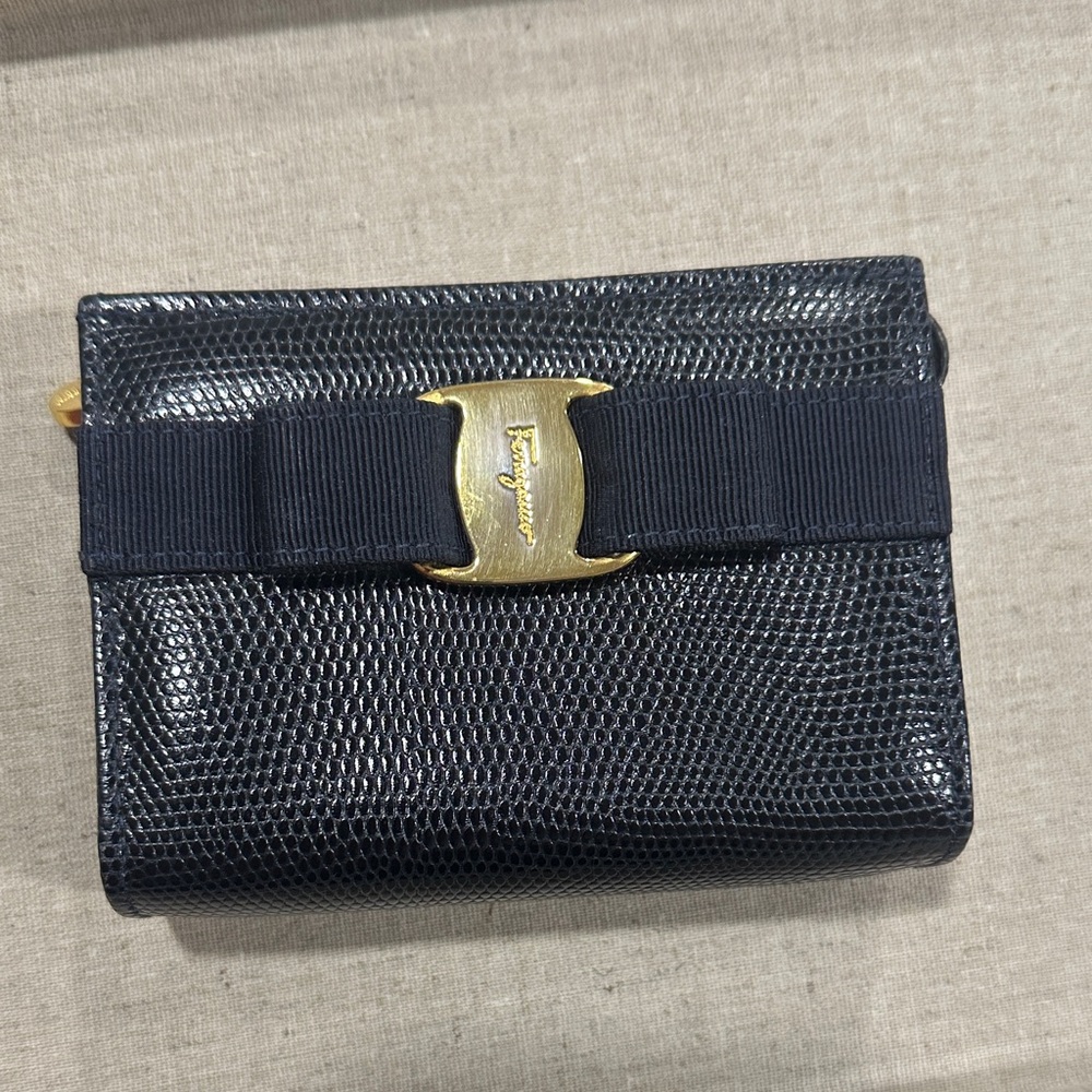 Salvatore Ferragamo Vintage Vala Limited Edition Ribbon Pouch‎ Case